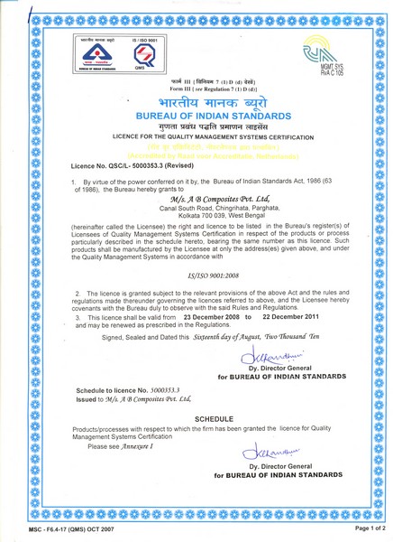 ISO 9001:2008 CERTIFICATE